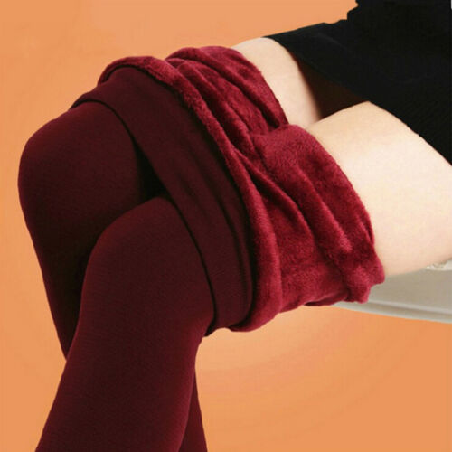 Femmes hiver épais molleton chaud doublé thermal stretching leggings pantalons