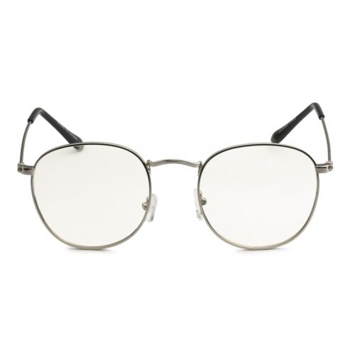 Hommes Femmes Vintage Rétro Nerd Style Clear Lens Eye Glasses Round Gold Frame 