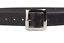Black Bridle Leather Belt with 1.5 inch Square Buckle Brass or Nickel
