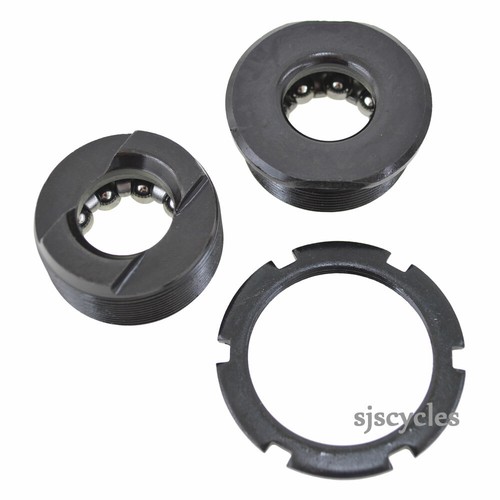5 piece complete set fits old bikes BOTTOM BRACKET CUPS /& BEARINGS