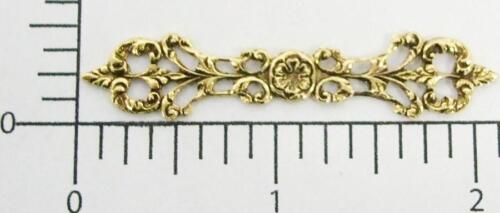 24573          Brass Oxidized Victorian Bar Filigree Jewelry Finding