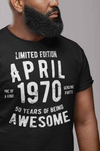 Nacido en abril 1970 50th Cumpleaños Regalo Camiseta Camiseta Hombres para él Hombre Vintage cincuenta