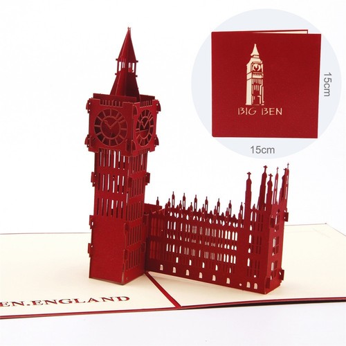 3D Big Ben Carte D/'Anniversaire Carte De Vœux Big Ben Pop Up