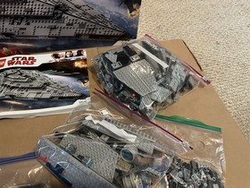 LEGO Star Wars First Order Star Destroyer 75190 2017 Missing Pieces Unknown.