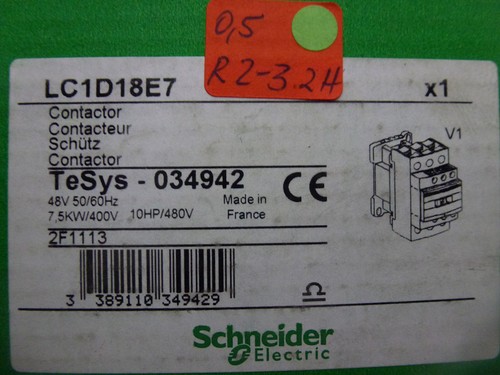 Schneider Electric LC1D18E7 TeSys 034942 Spulenspannung 48V unbenutzt in OVP