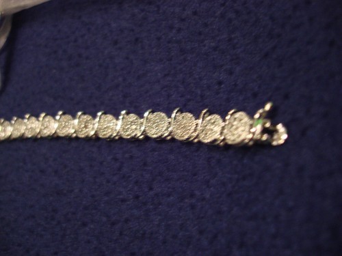 1 Carat TW Macys Tennis Round Diamond Silver Bracelet $200