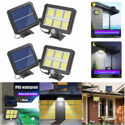 Details about  / 1500LM 120LED COB Solar Wall Lights Motion Sensor Outdoor Garden Security Lamp