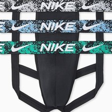 Men's Nike Dri-FIT Essential 3-Pack Microfiber Jockstraps Stretch Size XXL