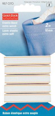 Prym 2m elastic-band extra suave 10mm blanco pantalones manguera de goma-Elastic 957 070