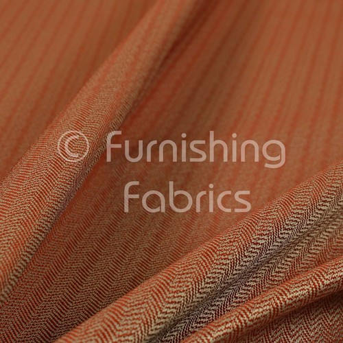 Herringbone Pattern Semi Plain Medium Weight Upholstery Fabric In New Red Colour