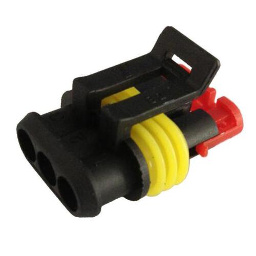 10PCS 3 Pin Way Car Waterproof Electrical Connector Plug with Wire AWG Sales 