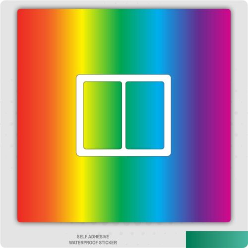 2 X Pegatinas de conmutador de luz del arco iris del Reino Unido Sala Dormitorio Calcomanía De Decoración Infantil 