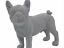 Large French bulldog dog pet frenchie silver diamanté ornament art present gift 