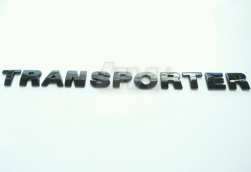 GLOSS BLACK VW TRANSPORTER BADGE LETTERS T4 T5 CAMPER CARAVELLE TDI T30 T32