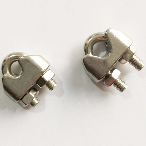 5x M3 M4 Stainless Steel Wire Rope Clip Cable Clamp Fastener Saddle TEBOB 87