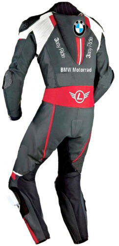BMW Leather Men Motorcycle Street Racing CE Protective Armour Jacket Suit 