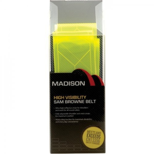 Madison Sam Browne adultes Hi Vis Cycle Cyclisme Vélo Commuter Ceinture