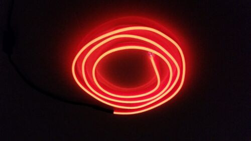 Ambientebeleuchtung EL Lichtleisten Innenraumbeleuchtung kein Led Neon Rot 2m