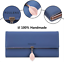 Roulens PU Leather Wallet for Women with RFID Leaf Pendant Zipper Coin Long with