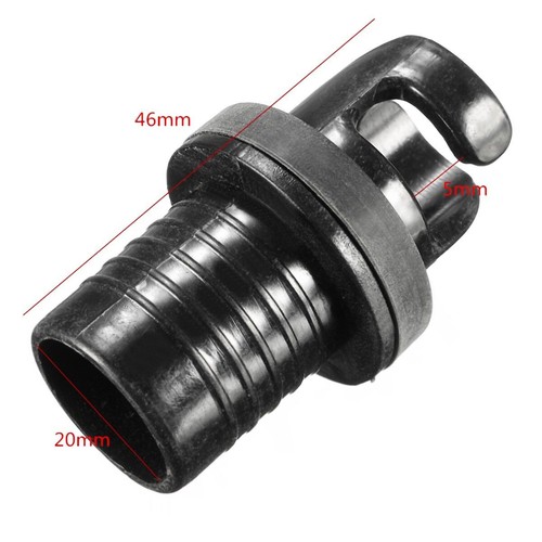 For Kayak Canoe Boat Valve Tire Adapter Air Pump Hose Adaptor Replacement Black