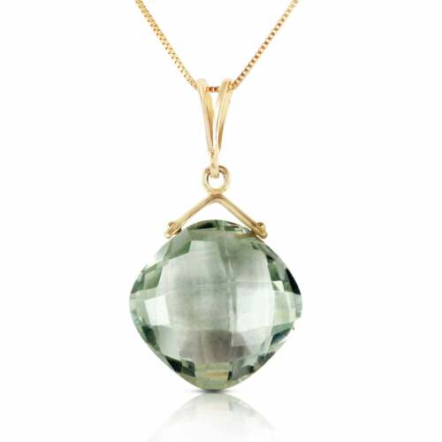 Details about  / 8.75 Carat 14K Solid Yellow Gold Prove The Rule Green Amethyst Necklace 14/"-24/"
