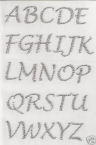 Hotfix Bügelbild Strass Buchstabe /" N /" Karostonebox 111016