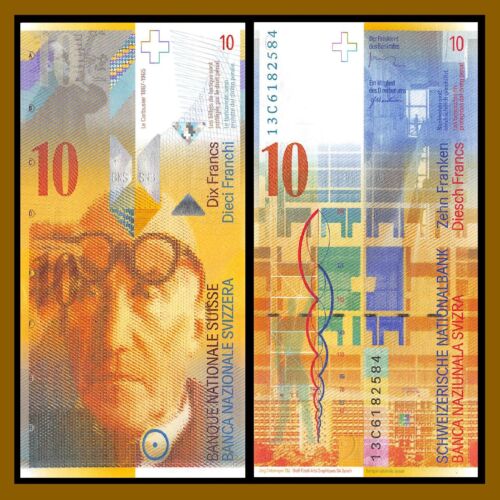 2013 P-67e Swiss National Bank Unc Switzerland 10 Francs