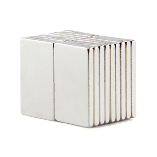 Forte 1/5x Bloc Réfrigérateur N35 Aimants Magnétique Terre Rare Néodyme 20x10x2mm 