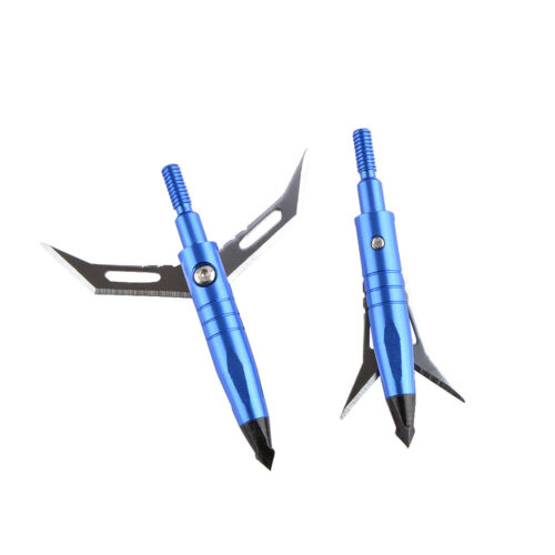 Details about  / Archery Blade Arrowheads Hunting Tips Screw Points Crossbow Bow Arrow Broadheads