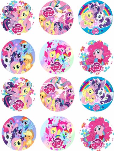 1.5/" Precut Icing Cupcake Toppers My Little Pony 12 or 24 Rainbow Dash