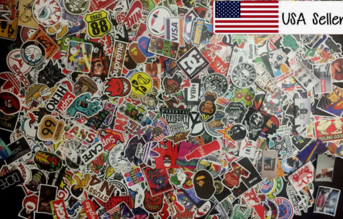 100 Random Skateboard Stickers bomb Vinyl Laptop Luggage Decals Dope Sticker Lot