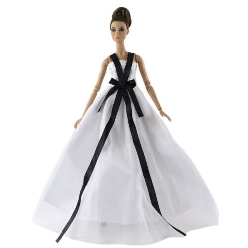White Black Princess Party Dress for 11.5/" Dolls Outfits Wedding Dresses Clothes
