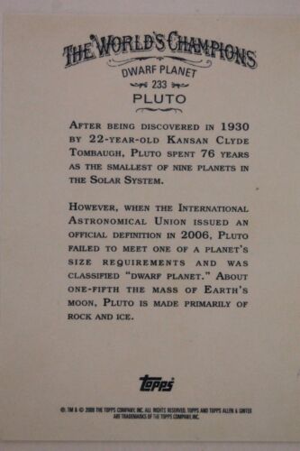 d.09 Venetia Burney Phair Signed Autograph 2008 Allen /& Ginter Pluto #233 K
