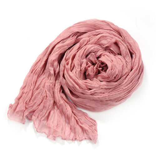 Women Long Crinkle Voile Soft Scarf Wrap Shawl Stole Accessories Fashion