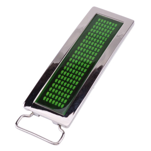 Programmable LED Light Text Screen Display Scrolling LED Chrome Belt Buckle DIY 