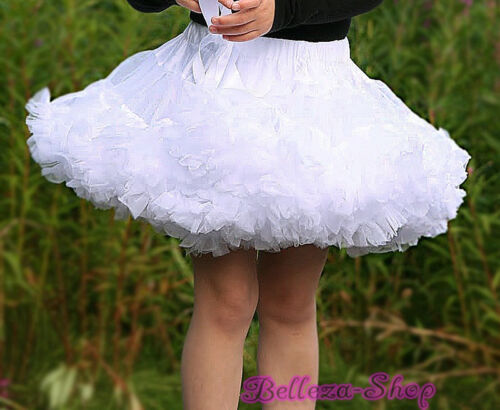 White Girl Pettiskirt Skirt Dance Tutu Petticoat Party Toddler Sz 6-7 PP001A 