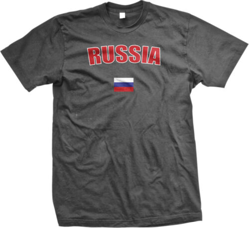 Russia Russian Mosow Flag Country Pride National Heritage Mens T-shirt 