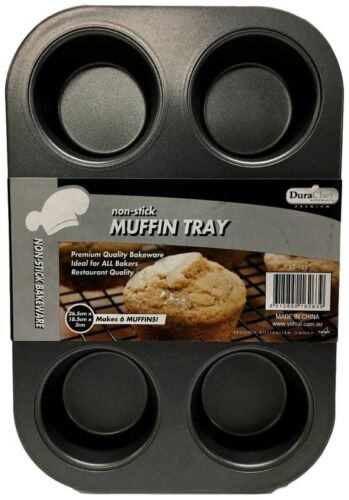 2x 6 Cup Muffin Cupcake Pan Tin Cake Non Stick Baking Tray Bakeware