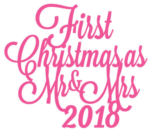 2 x First Christmas as Mr and Mrs Bauble Wine Glass Sticker 6cm