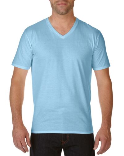 Gildan Mens Premium Cotton Plain V-Neck T-Shirts 100% Cotton 