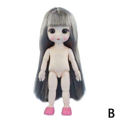 16cm 1/8 Dolls Hair Naked Women Body Fashion Dolls Gift For Girls Toy Fashi L0Z1 