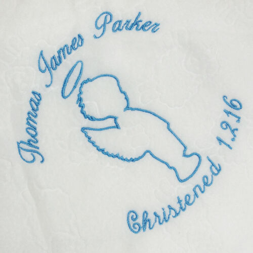 Personalised Embroidered Baby Fleece Blanket Christening Girls Boys NewBorn Gift