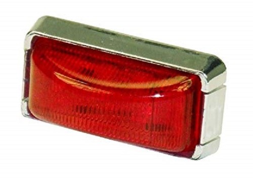 Sealed RED Clearance Marker Light W// Chrome Bezel ~ V150KR ~ Peterson
