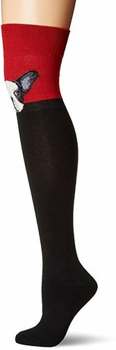 Socksmith Womens Over the Knee French Bulldog Novelty Socks New