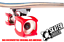 Lerne Skateboard Tricks im Stand Skater Trainer 2.0 Skateboard Anfänger Rot