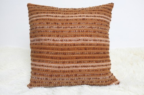 Genuine Original Retro Tissu Housse De Coussin 60s//70s 16x16/" vintage marron