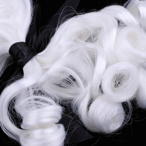 White Baroque Men Wig Hair George Washington Medieval Renaissance Accessory