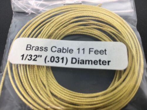 Brass Cable for Weight Regulator Clocks 1//32/" .031/" Diameter  x 11/' in Length