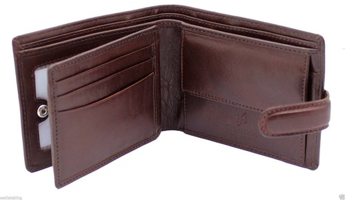 STARHIDE Real Leather Mens Wallet Purse Credit Card Holder Coin Pouch 1212 Brown