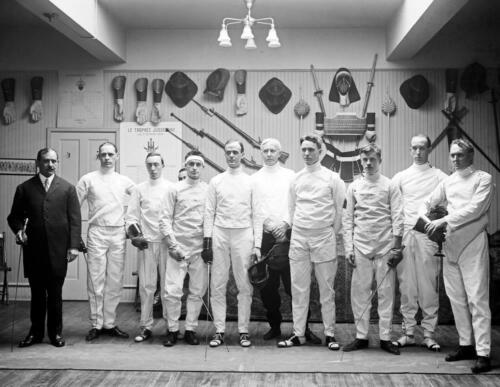 1910-1925 Washington DC Fencing Club Old Photo 8.5" x 11" Reprint 